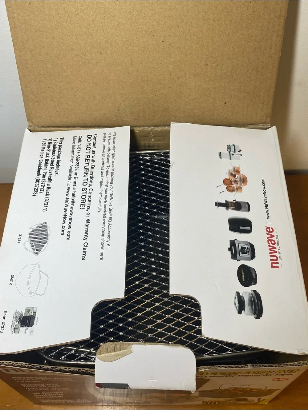 NUWAVE Brio Air Fryer 6Q Healthy Digital Gourmet Accessory Kit Baking Pan Rack